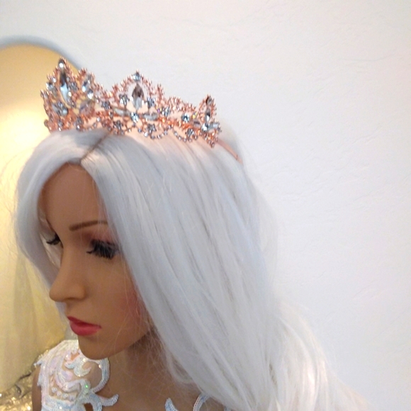 "BELLADONNA Iridescent Lace Ruffle White Wedding Ballgown Set - Picture 13 of 14